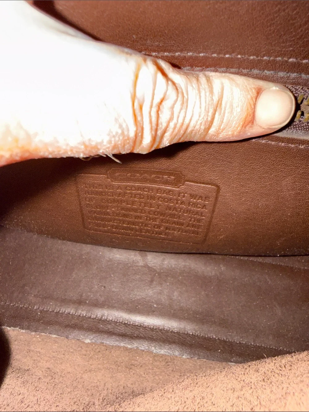 Vintage Coach 9870 Brown Leather Bag